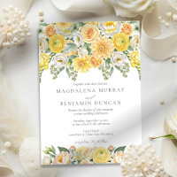 Elegant Yellow Peach & Sage Green Floral Wedding