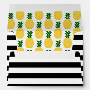 Elegant Yellow Pineapple Pattern Envelopes