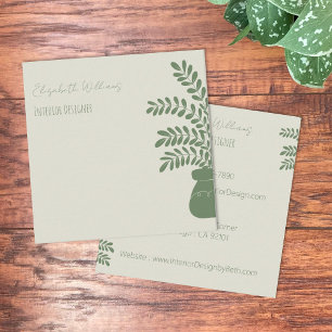 Elegant Yellow Professional Stager Contact Cards