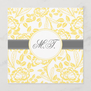 Elegant Yellow Rose Design Birthday Invitation