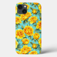 Elegant Yellow Roses Stylish Botanical Design