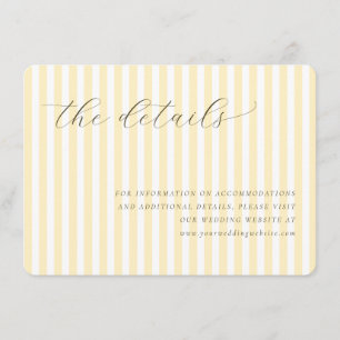 Elegant Yellow Stripes Enclosure Card