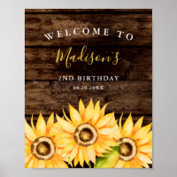 Elegant Yellow Sunflower Girls Birthday Party