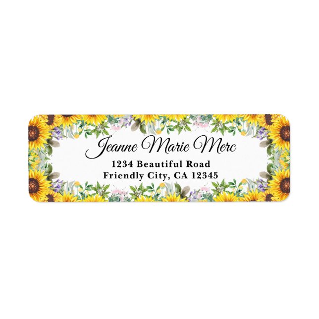 Elegant Yellow Sunflowers Floral (Front)