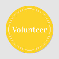 Elegant Yellow Volunteer Magnetic