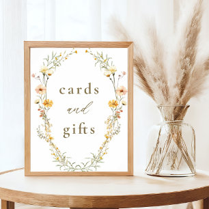 Elegant Yellow Wildflowers Cards and Gifts Poster