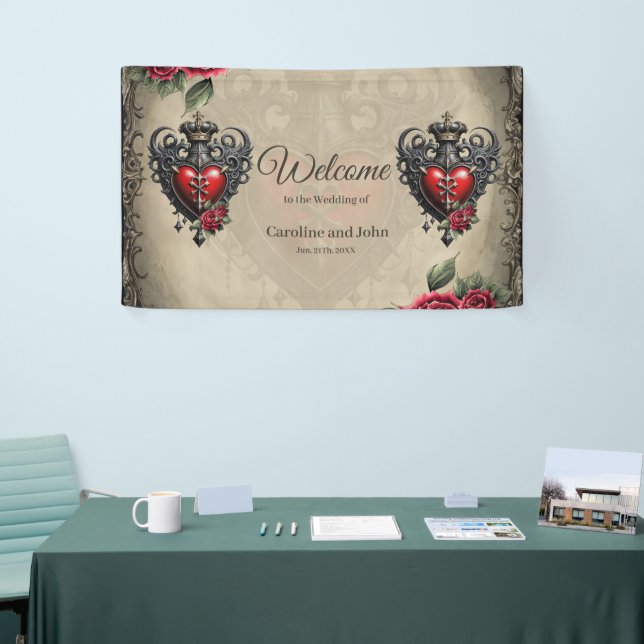 Elegant yet mystical gothic heart banner (Tradeshow)