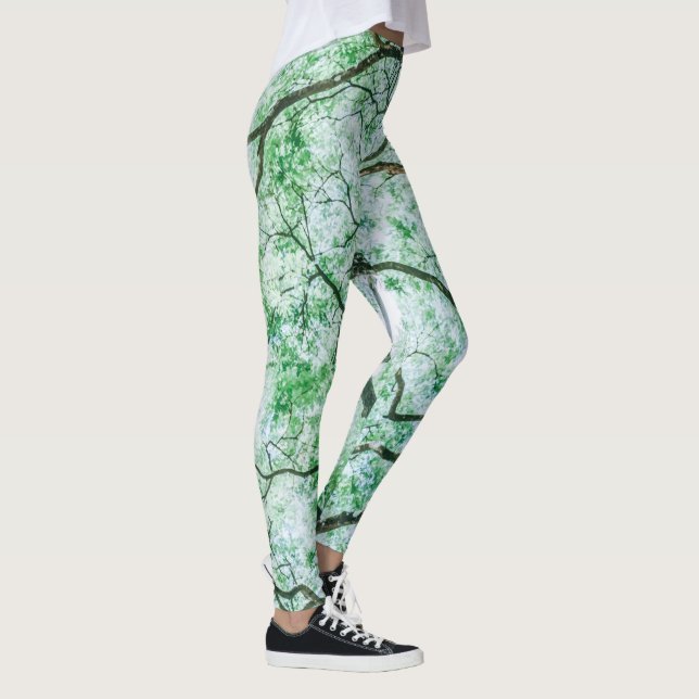 Elegant yet Spooky Leaves and Branches | Leggings (Right)