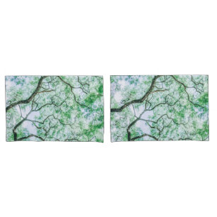 Elegant yet Spooky Leaves and Branches Pillowcase