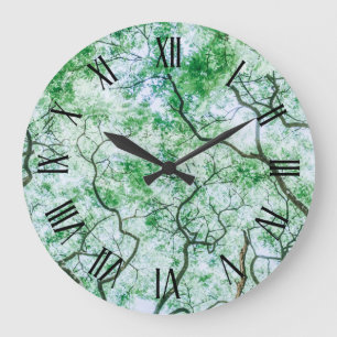Elegant yet Spooky Leaves and Branches Wall Clock
