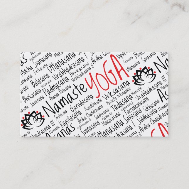 Elegant Yoga Centre / Yoga Business / Teacher's Card (Front)