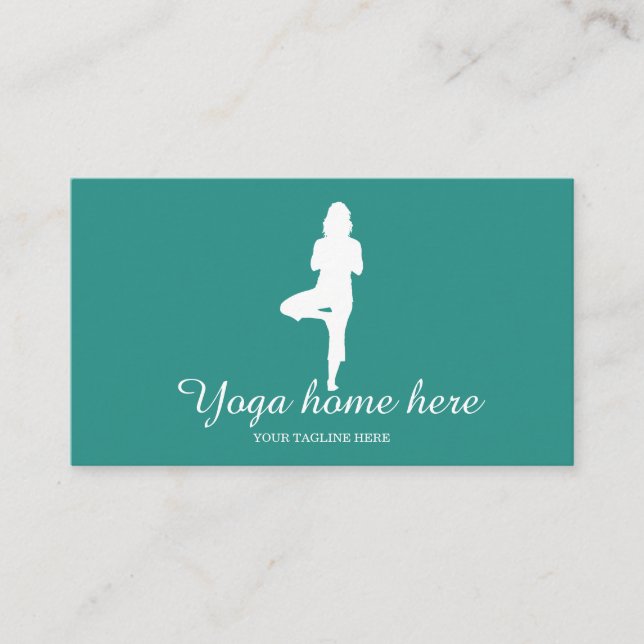 Elegant Yoga Instructor Business Card (Front)
