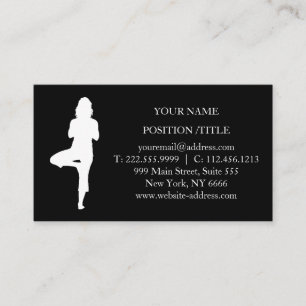 Elegant Yoga Instructor Business Card
