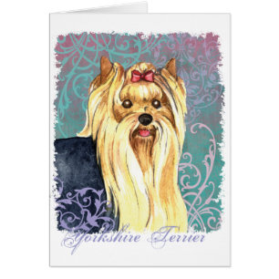 Elegant Yorkie Card