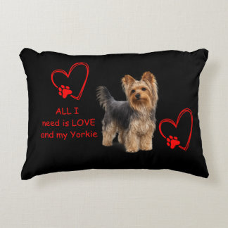 Elegant Yorkie | Photorealistic Dog Decor Decorative Cushion