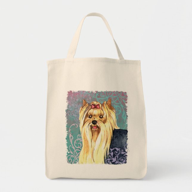 Elegant Yorkie Tote Bag (Front)