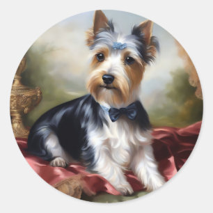 Elegant  Yorkshire Terrier Beauty Classic Round Sticker