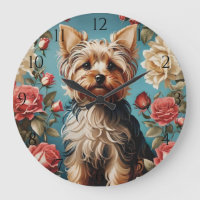Elegant Yorkshire Terrier Portrait Rose Garden