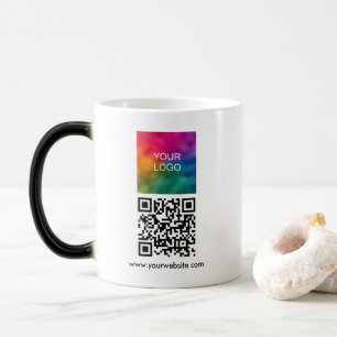 Elegant Your Logo Custom QR Code Promotional Magic Mug