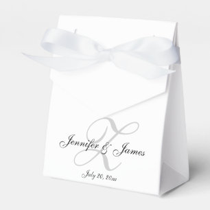 Elegant Z Monogram Wedding Favour Boxes