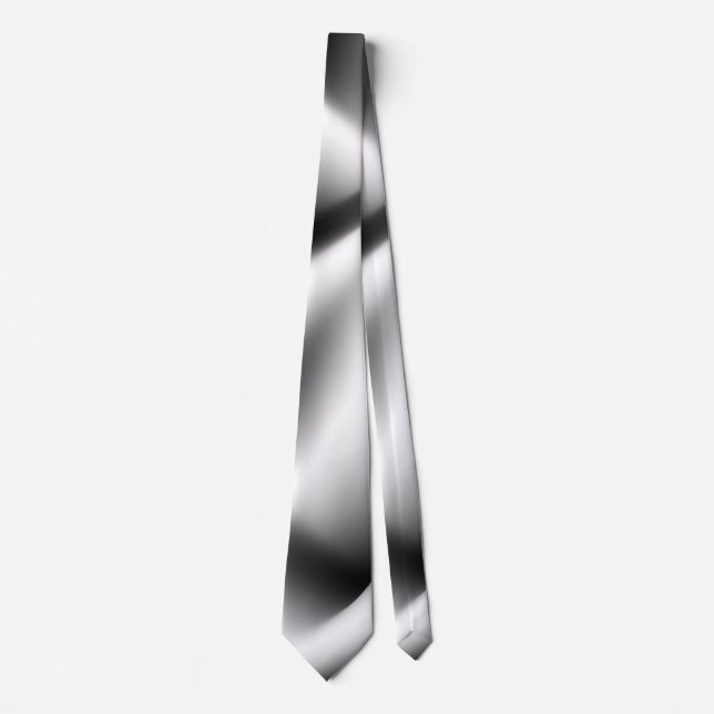 Elegant Zebra Abstract Black and White Tie (Front)