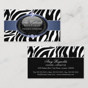 Elegant Zebra Fashion Jewellery Business Card