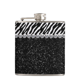 Elegant Zebra Hip Flask