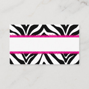 Elegant Zebra Print Custom Place Card
