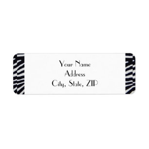 Elegant Zebra Stripe Return Address