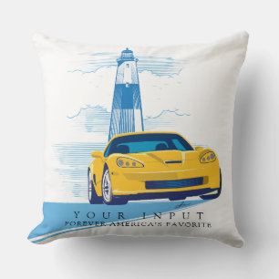 ELEGANT ZEE-06 AUTOMOBILE ILLUSTRATION THROW PILLO CUSHION