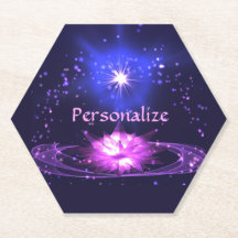 Elegant Zen Purple Crystal Lotus Flower 