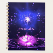 Elegant Zen Purple Crystal Lotus Flower 