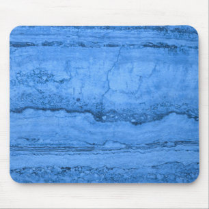 ElegantBlue Granite pattern blue marble Mouse Pad