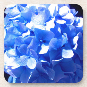ElegantCobalt blue floral elegant hydrangeas  Coaster