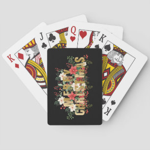 Elegante Gold Typography Merry Christmas  Playing Cards