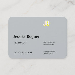 Elegante Monogram Visitenkarten Business Card
