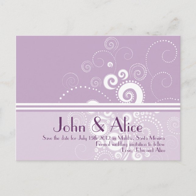 Elegante Polka Dots Save The Date invitation (Front)