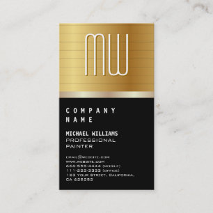 Elegante simple profesión profesional metal brillo business card