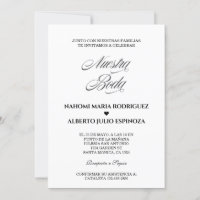 Elegante Spanish Bianco Y Negro Nuestra Boda