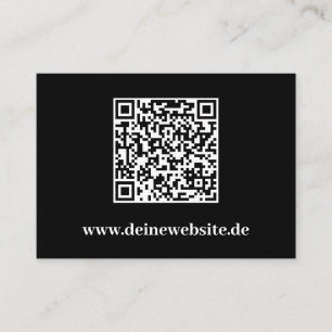 Elegante Visitenkarte mit QR Code Schwarz Vorlage Business Card