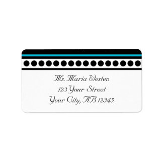 Elegantly Dotted Blue Accent Address Labels