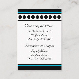 Elegantly Dotted Blue Guest Reference Cards