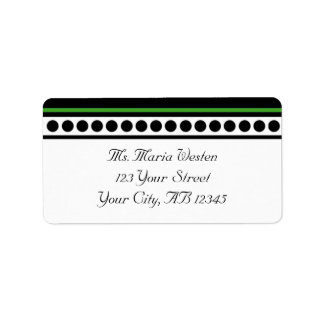 Elegantly Dotted Green Accent Address Labels