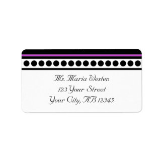 Elegantly Dotted Purple Accent Address Labels