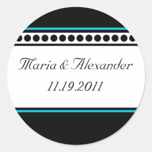Elegantly Dotted Teal Accent Seals / Stickers