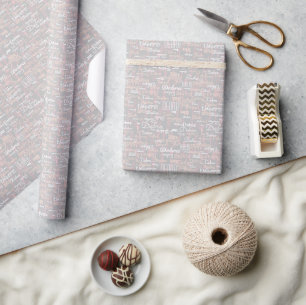 Elegantly Overlapped Name all-over-print  Wrapping Paper