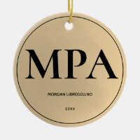 Elegantly Simple Gold MPA Graduation