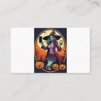 Elegantly Undead: Female Zombie Design Business Card
