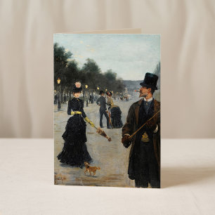 Élégants Wandering in Paris   Louis Abel-Truchet Card