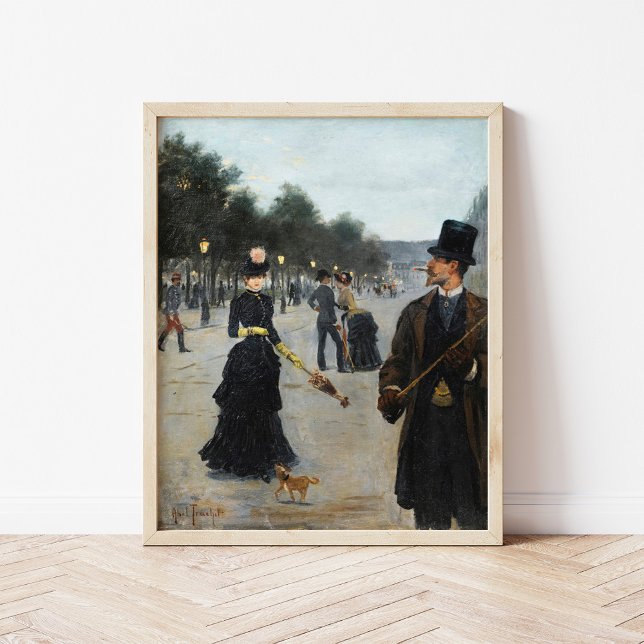 Élégants Wandering in Paris | Louis Abel-Truchet Poster (Creator Uploaded)